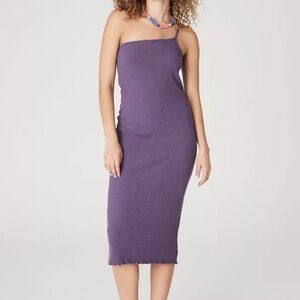 Back Beat Co. Hemp Rib One Shoulder Dress